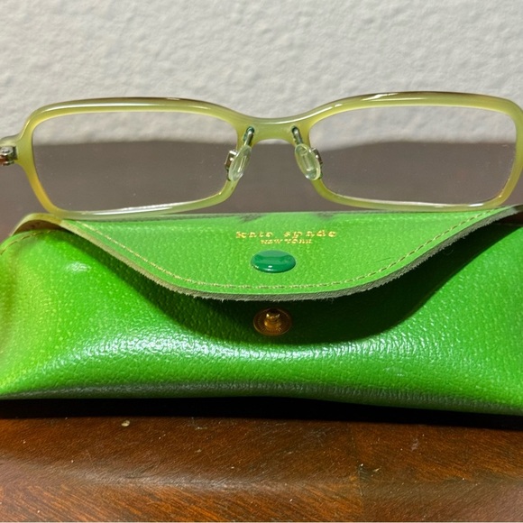 Kate Spade Linny tortoise shell Brown and Green Glasses made in Italy with case - Picture 7 of 14